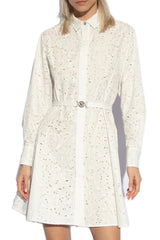 Versace Sangallo Barocco-embroidered Long-sleeved Shirt Dress - Women