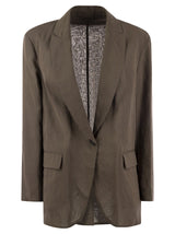 Brunello Cucinelli Cotton Organza Jacket With Jewellery - Women