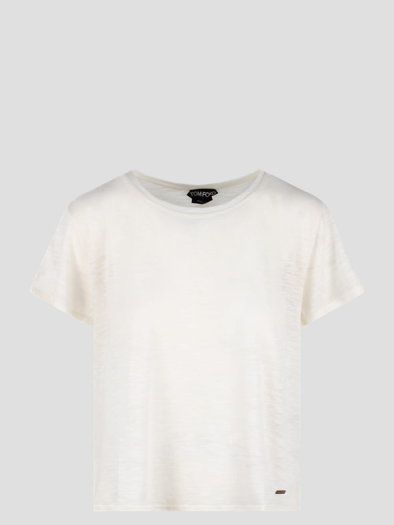 Tom Ford Slub Cotton Jersey Crewneck T-shirt - Women