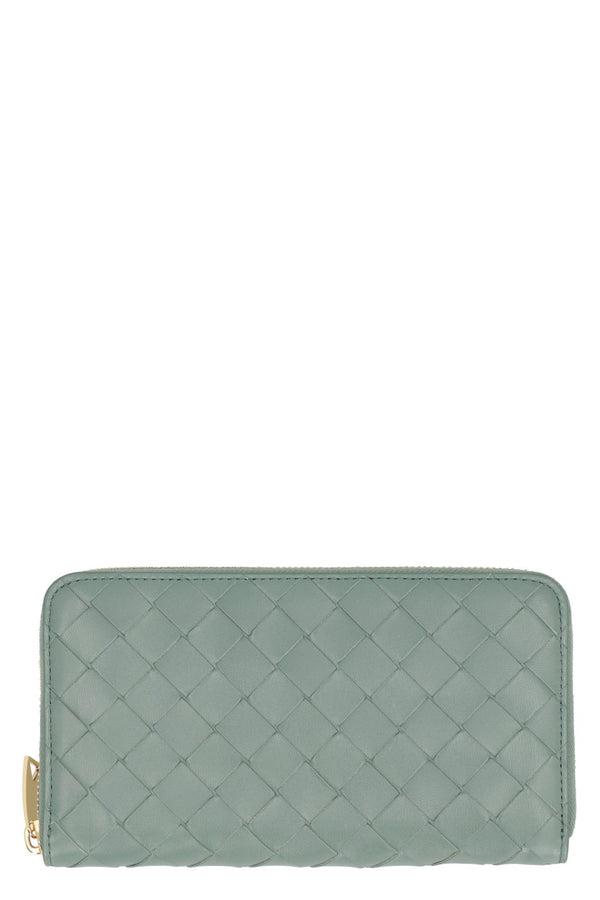 Bottega Veneta Intrecciato Zip Around Wallet - Women - Piano Luigi