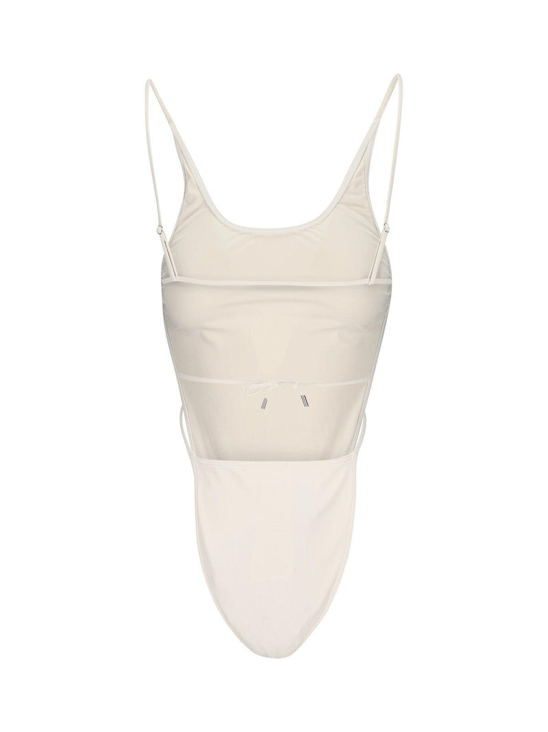 Saint Laurent Drawstring Backless Swimsuit - Women