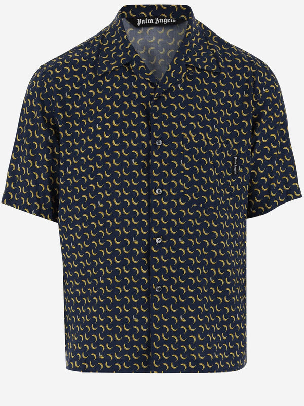 Palm Angels Banana Print Viscose Shirt - Men