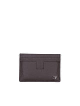 Tom Ford Small Grain 4 Slots Brown Cardholder - Men - Piano Luigi