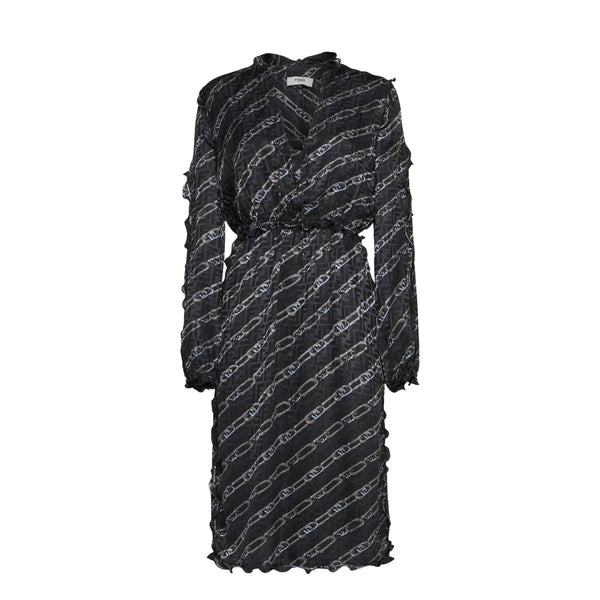 Fendi Printed Silk Midi Dress - Women
