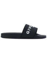 Givenchy Logo Detail Rubber Slides - Women