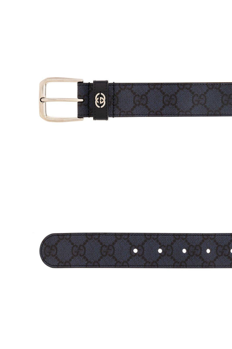 Gucci Logo Plaque Monogrammed Belt - Men