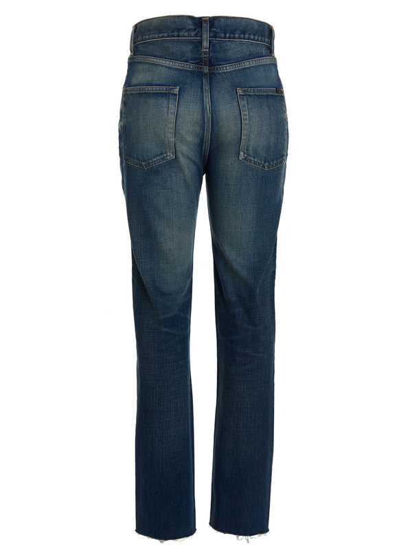 Saint Laurent Jeans Denim Taglio Vivo - Women