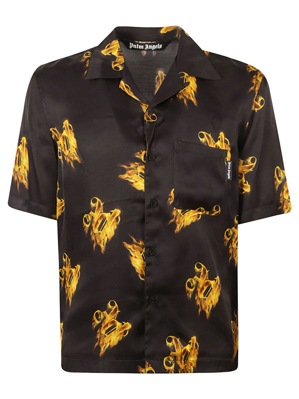 Palm Angels Burning Monogram Shirt - Men