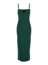 Jacquemus Green la Robe Sierra Midi Dress In Viscose Woman - Women