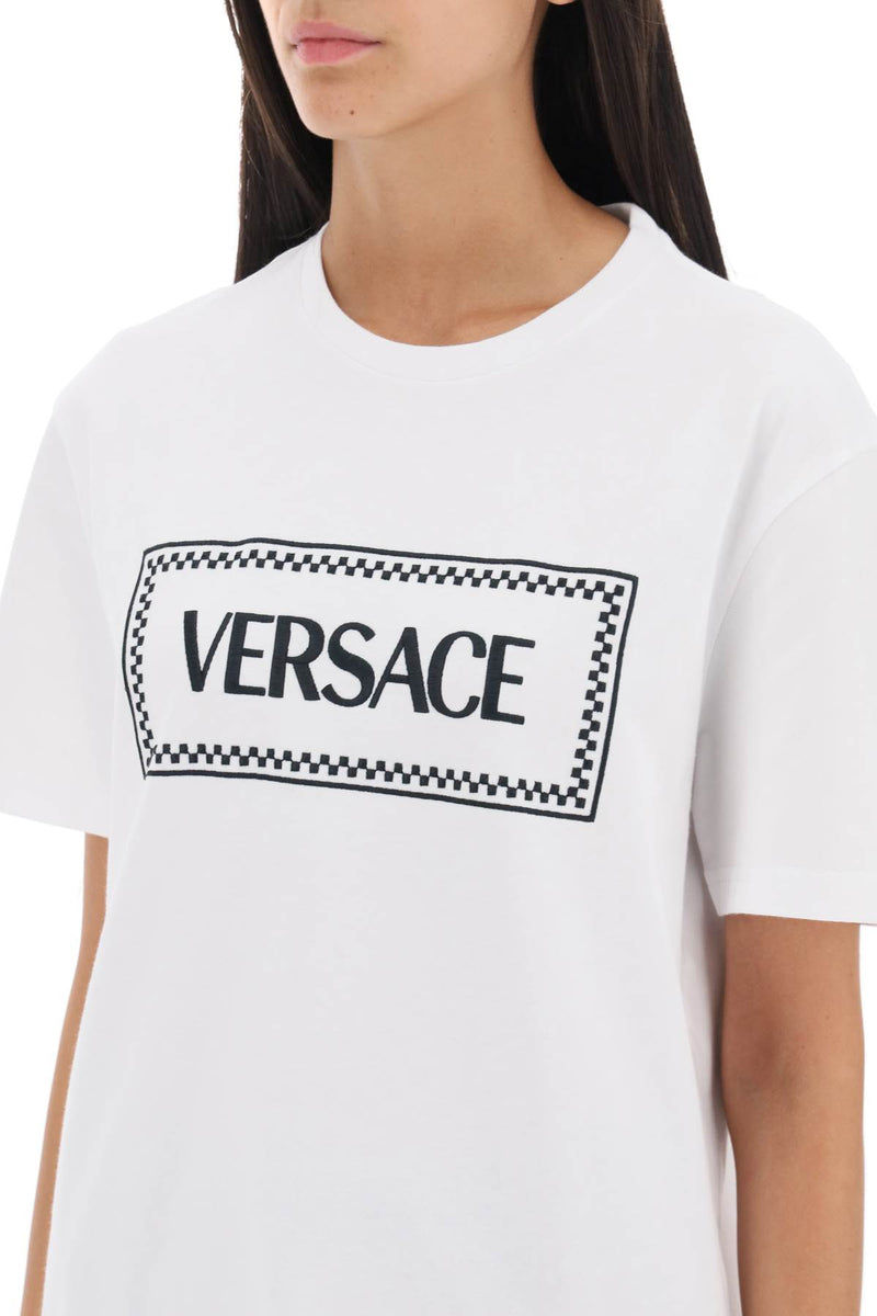 Versace Logo Embroidery T-shirt - Women