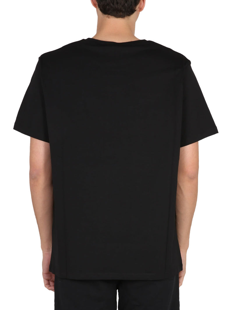 Balmain Cotton T-shirt With Flocked Logo - Men