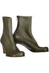 Bottega Veneta Bloc Leather Ankle Boots - Women - Piano Luigi