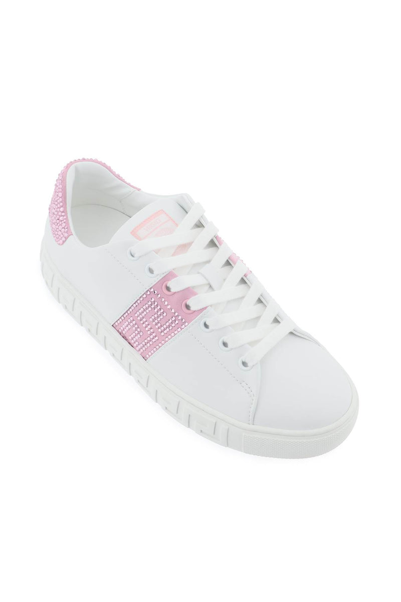 Versace Greca Sneakers With Crystals - Women