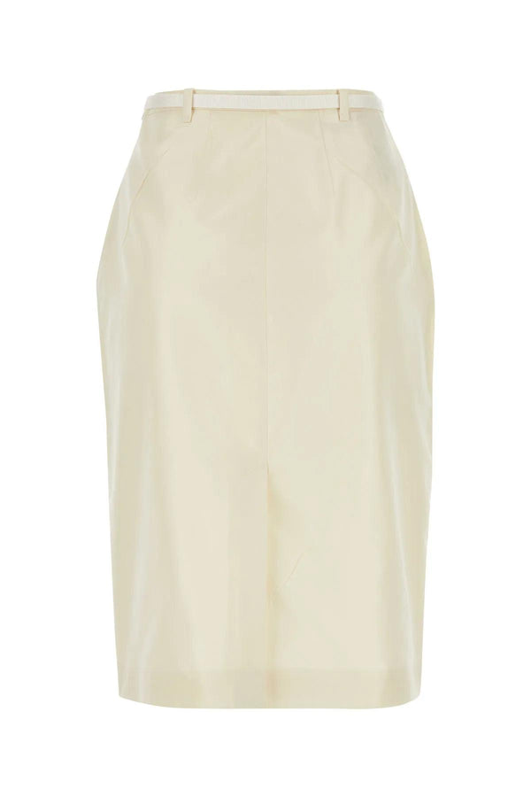 Prada Ivory Faille Skirt - Women