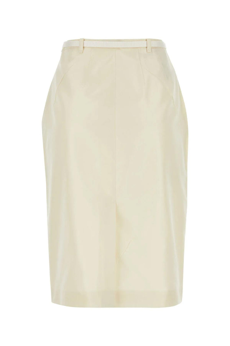 Prada Ivory Faille Skirt - Women