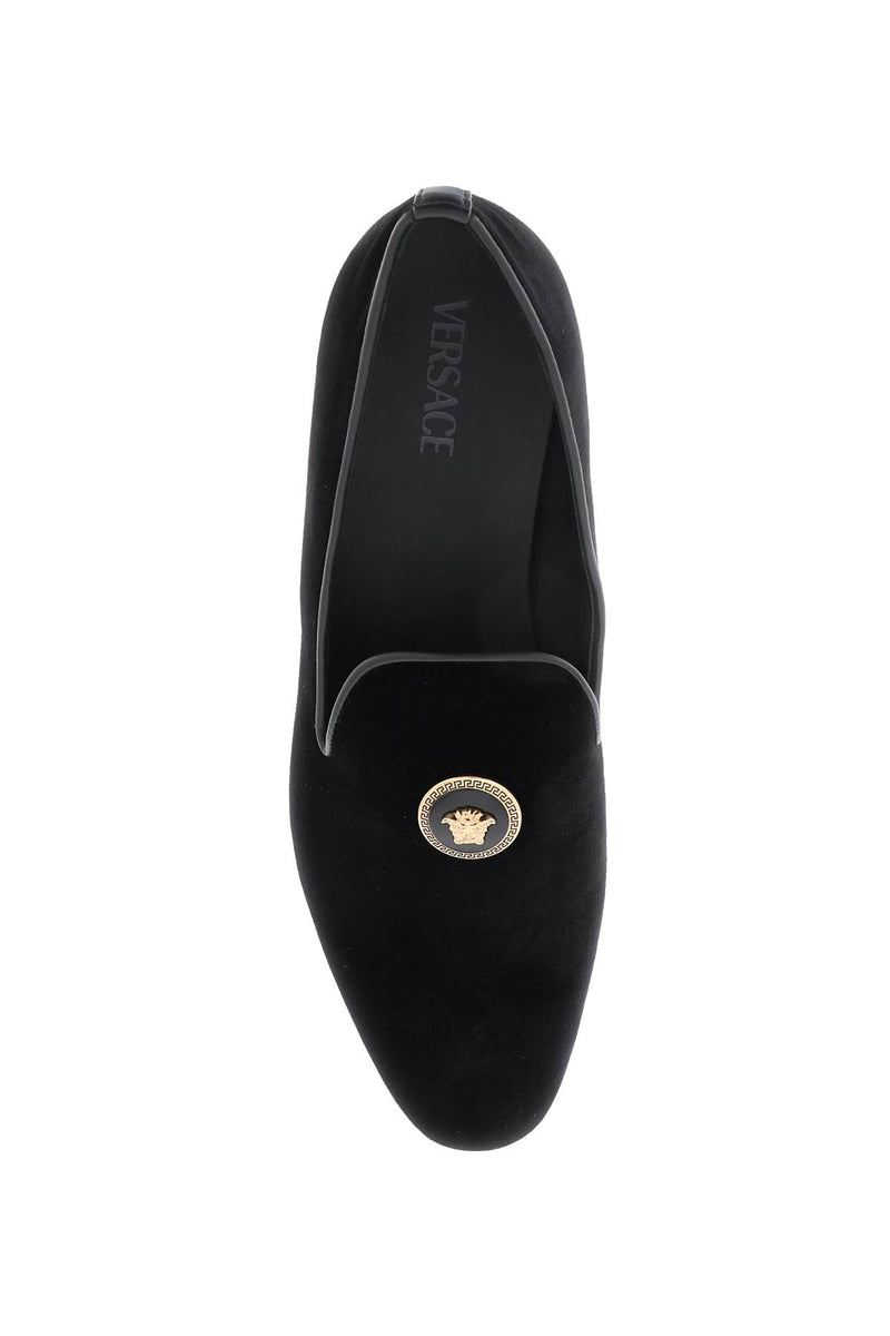 Versace Velvet Medusa Loafers - Men