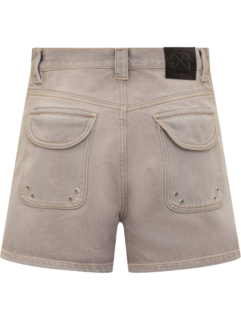 Off-White Cargo Laundry Shorts - Women