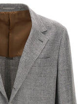 Brunello Cucinelli Single-breasted Linen Blend Blazer - Men