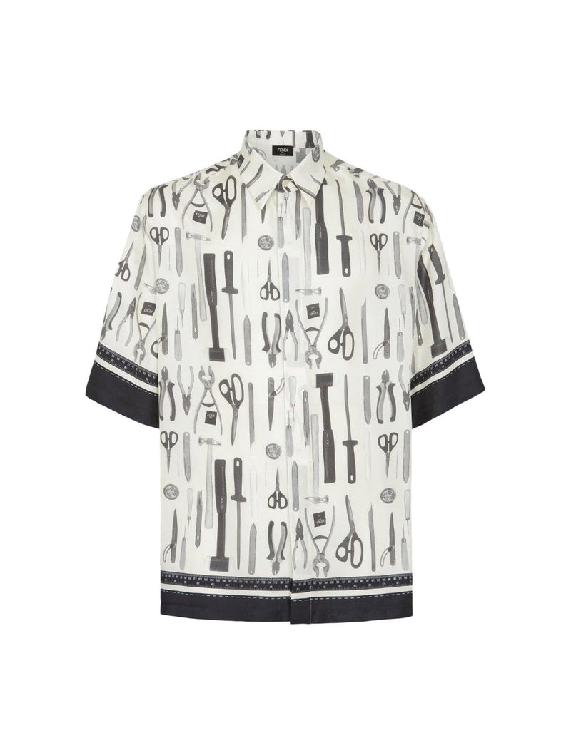 Fendi All-over Graphic Printed Short-sleeved Shirt - Men