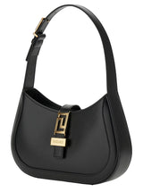 Versace greca Goddess Small Black Hobo Bag With Logo Detail In Leather Woman - Women - Piano Luigi