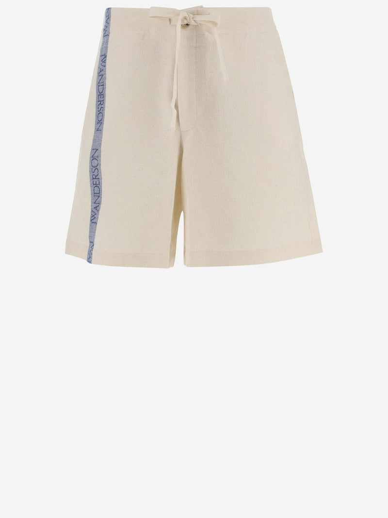 J.W. Anderson Linen Blend Logo Short Pants - Men