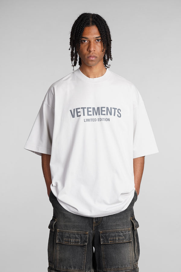 VETEMENTS T-shirt In Grey Cotton - Men