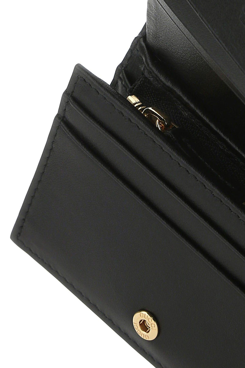 Gucci Black Leather Wallet - Women