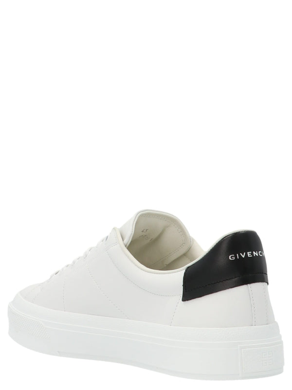 Givenchy White City Sport Sneakers With Black Spoiler - Men