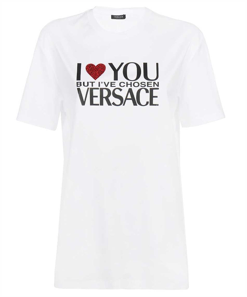 Versace Logo Crew-neck T-shirt - Women - Piano Luigi