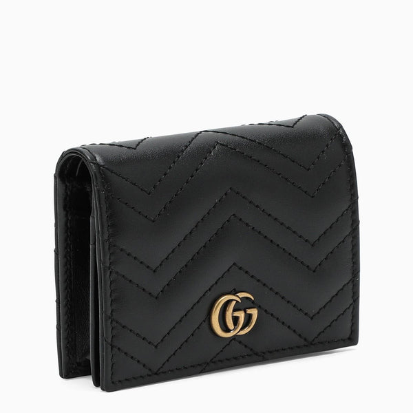 Gucci Gg Marmont Black Small Credit Card Holder - Women