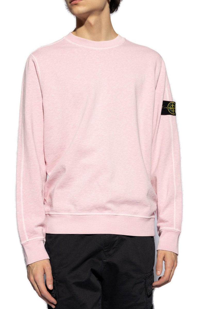 Stone Island Logo Detailed Crewneck Sweatshirt - Men