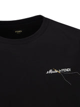 Fendi Logo Embroidered Crewneck T-shirt - Men