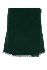 Burberry Pleated Fringed-edge Mini Skirt - Women