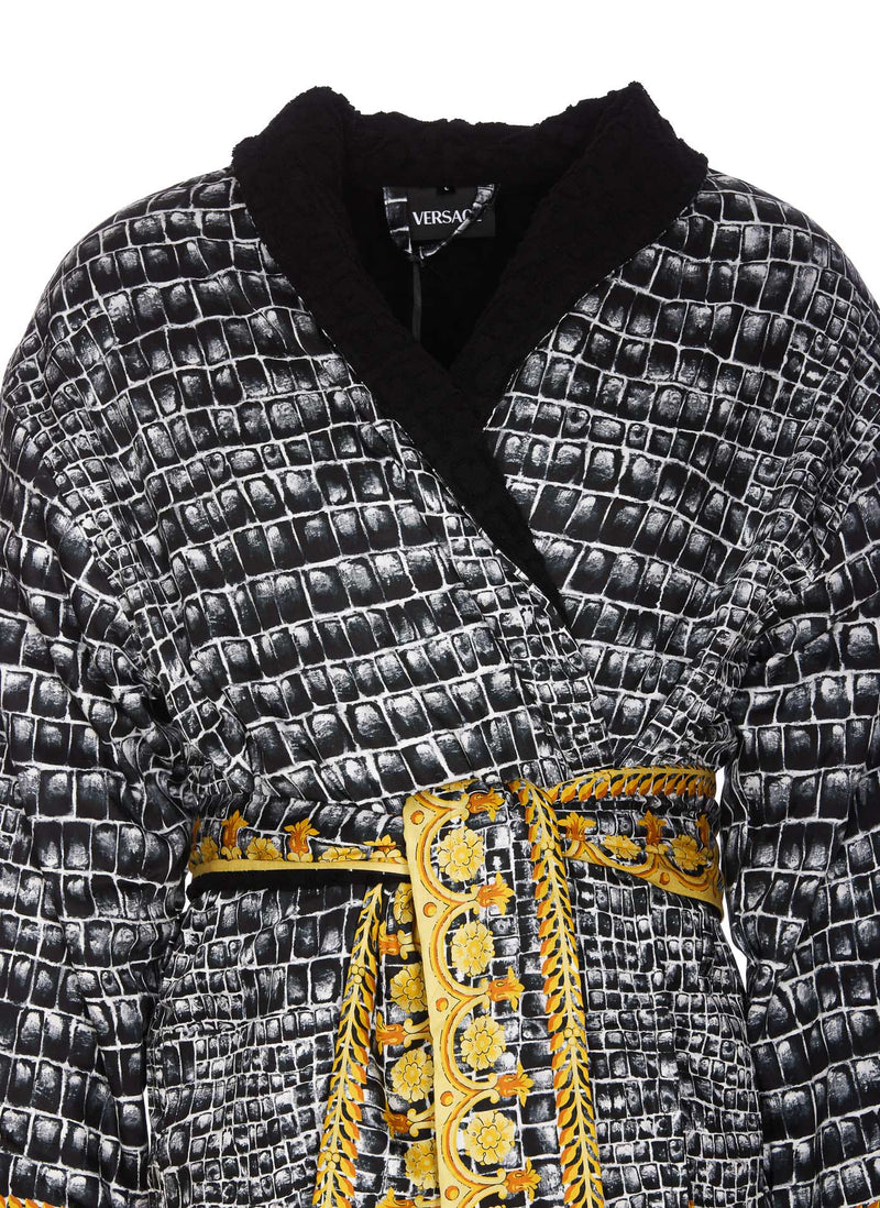 Versace Baroccodile Printed Bathrobe - Men