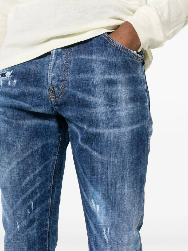 Dsquared2 Blue Stretch-cotton Jeans - Men