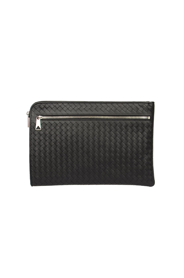 Bottega Veneta Zip Front Detail Weaved Clutch - Men