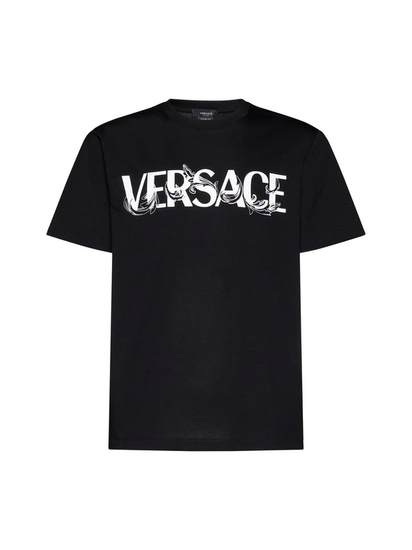 Versace Black T-shirt With Logo - Men