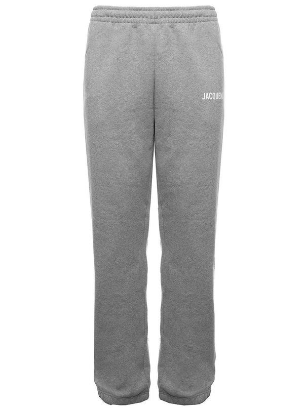 Grey Cotton Jogger With Logo Jacquemus Man - Men - Piano Luigi