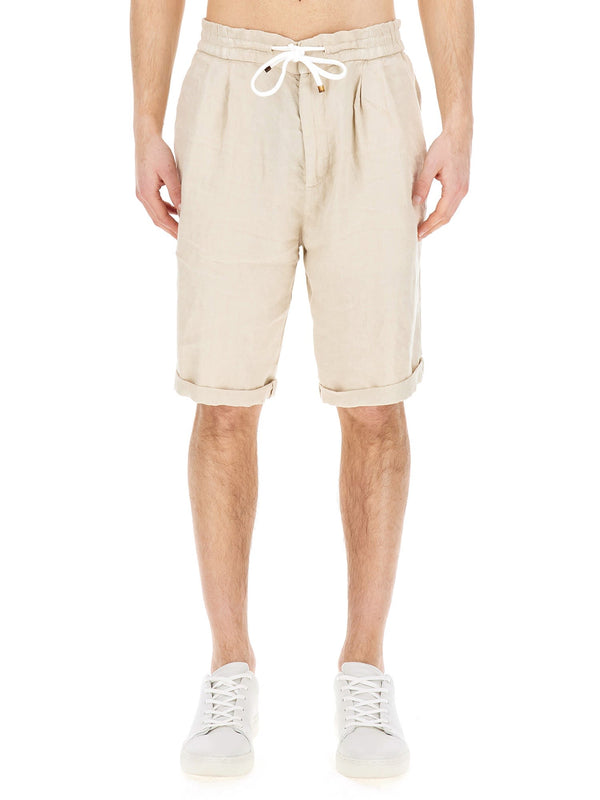 Brunello Cucinelli Linen Bermuda Shorts - Men