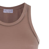 Brunello Cucinelli Stretched Ribbed Jersey Top - Women