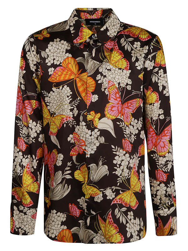 Dsquared2 Butterfly Print 70s Shirt - Men