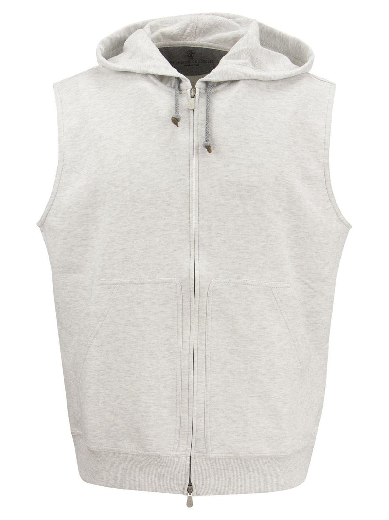 Brunello Cucinelli Zipped Hooded Gilet - Men