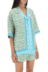 Versace Light Blue Silk Shirt - Women