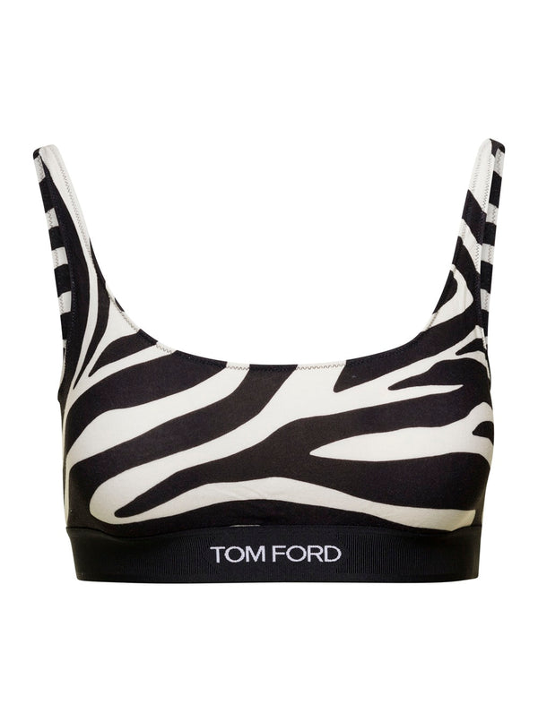 Tom Ford Optical Zebra Printed Modal Signature Bralette - Women