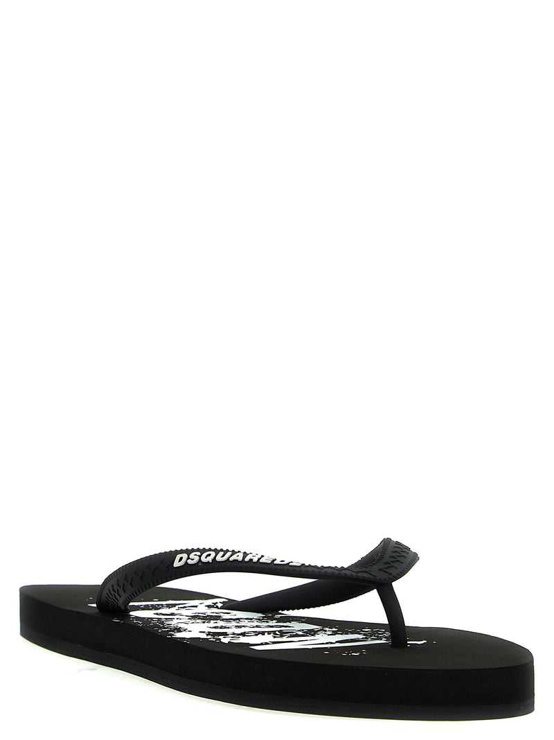 Dsquared2 Logo Thong Sandals - Men