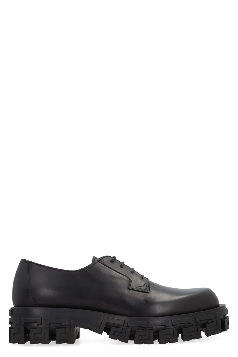 Versace Leather Lace-up Derby Shoes - Men