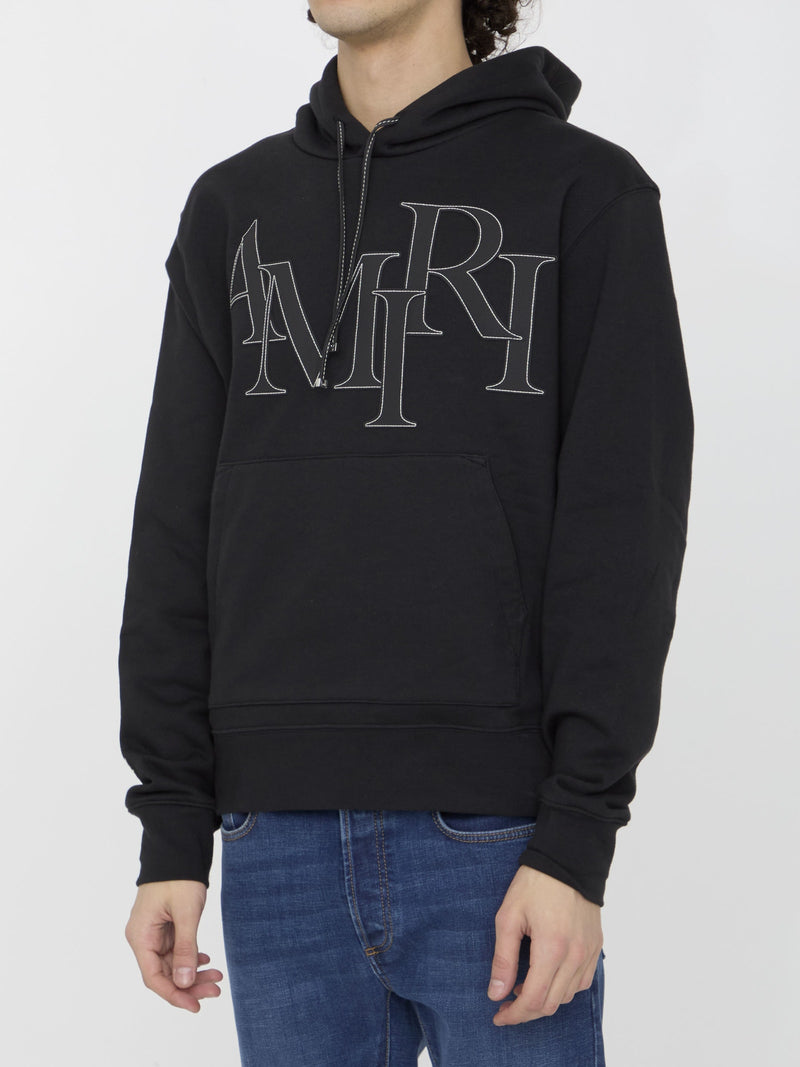 Amiri Staggered Logo Hoodie - Men