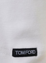 V Neck T-shirt In Cotton White Man Tom Ford - Men - Piano Luigi