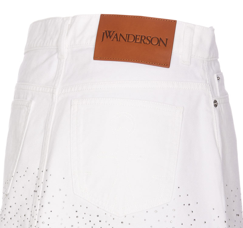 J.W. Anderson Crystal Denim Skirt - Women