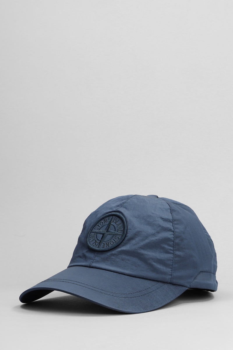 Stone Island Hats In Blue Polyamide - Men